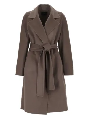 Loro Piana ダブルブレスト シルクコート | ブラウン | FARFETCH JP