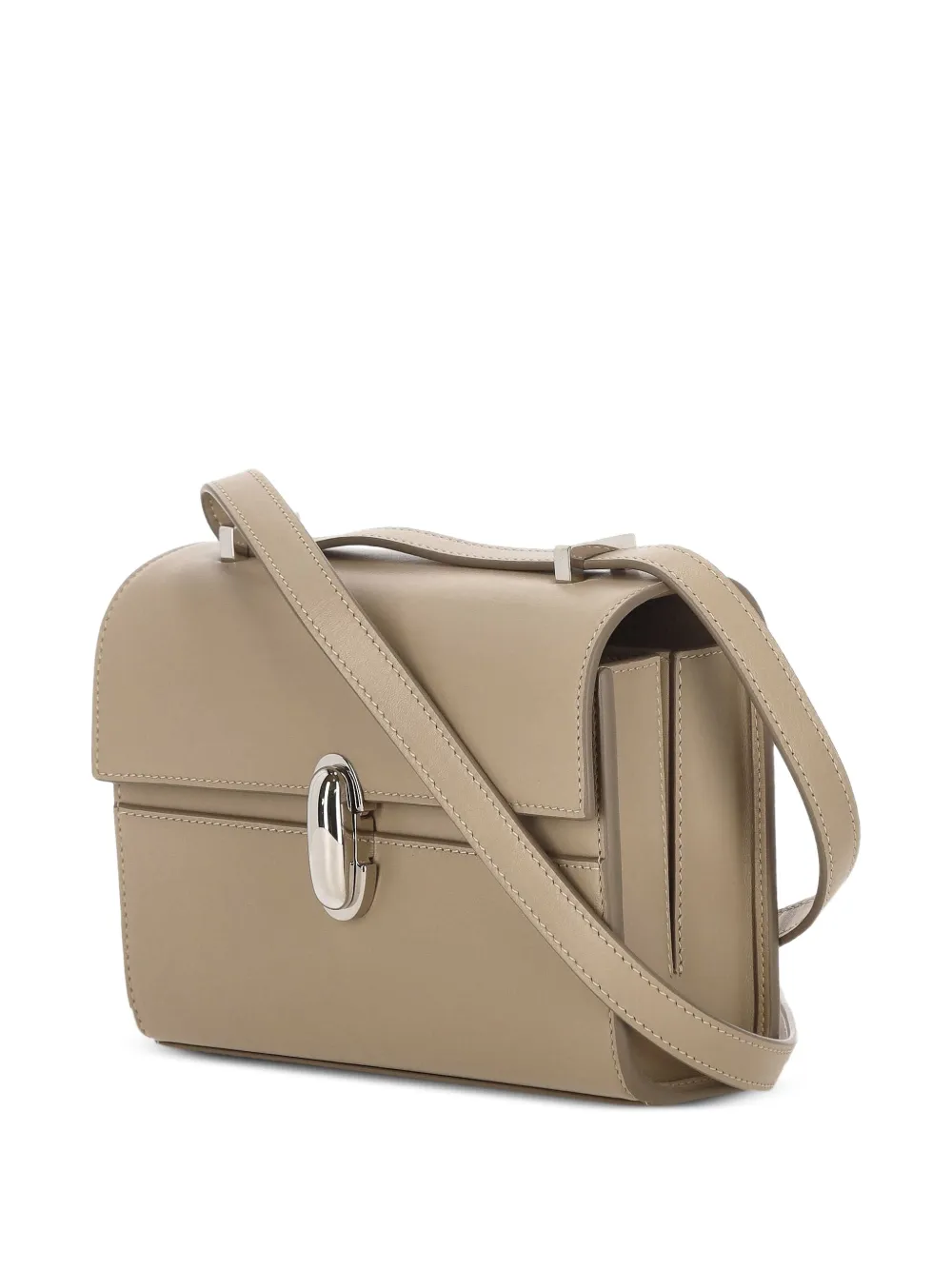 Savette Symmetry leren schoudertas Beige