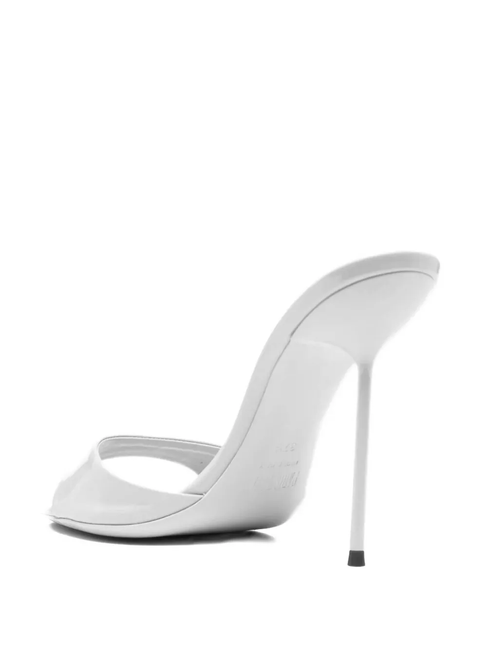 Paris Texas Patent Leather Stiletto Sandals In White