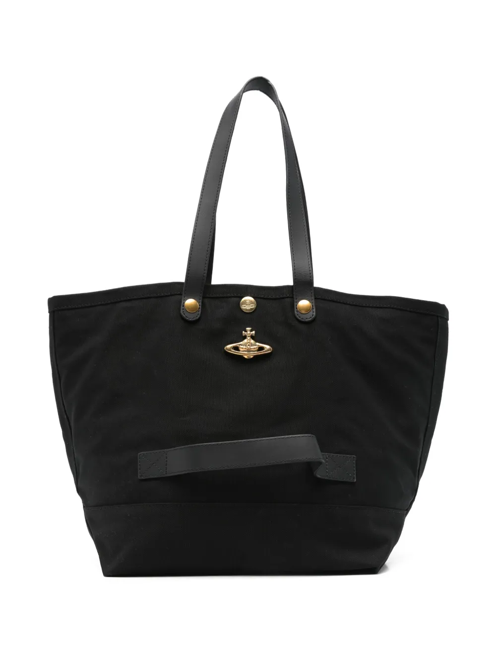Vivienne Westwood logo orb-embellished tote bag | Black | Image 1