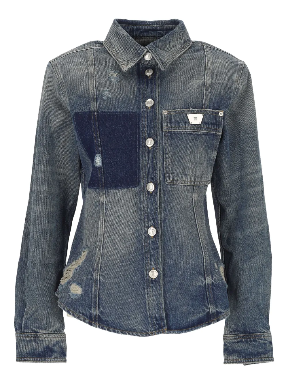 MISBHV patchwork denim shirt - Blue
