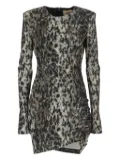 Aniye By leopard-print ruched dress - Black