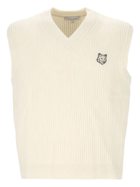 Maison Kitsuné ribbed sleeveless vest