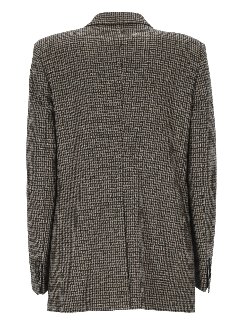 Tagliatore Jasmine Double-breasted Blazer In Houndstooth Wool In Brown