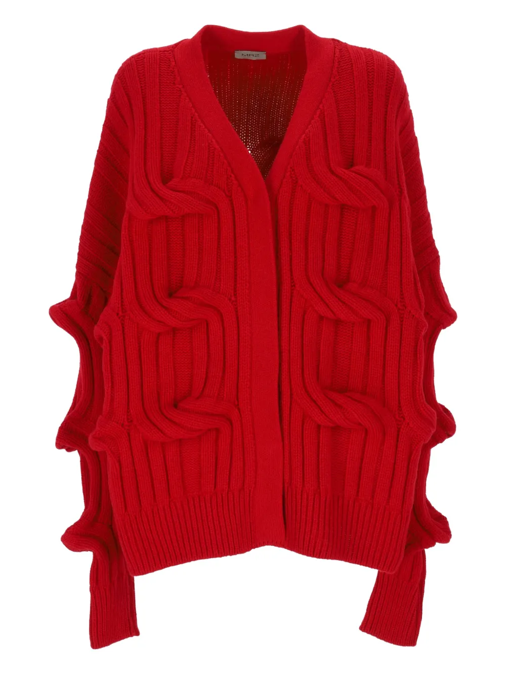 MRZ cable-knit wool cardigan | Red | Image 1