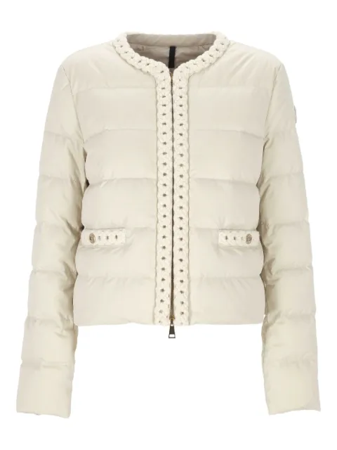 Moncler braid-trimmed quilted jacket