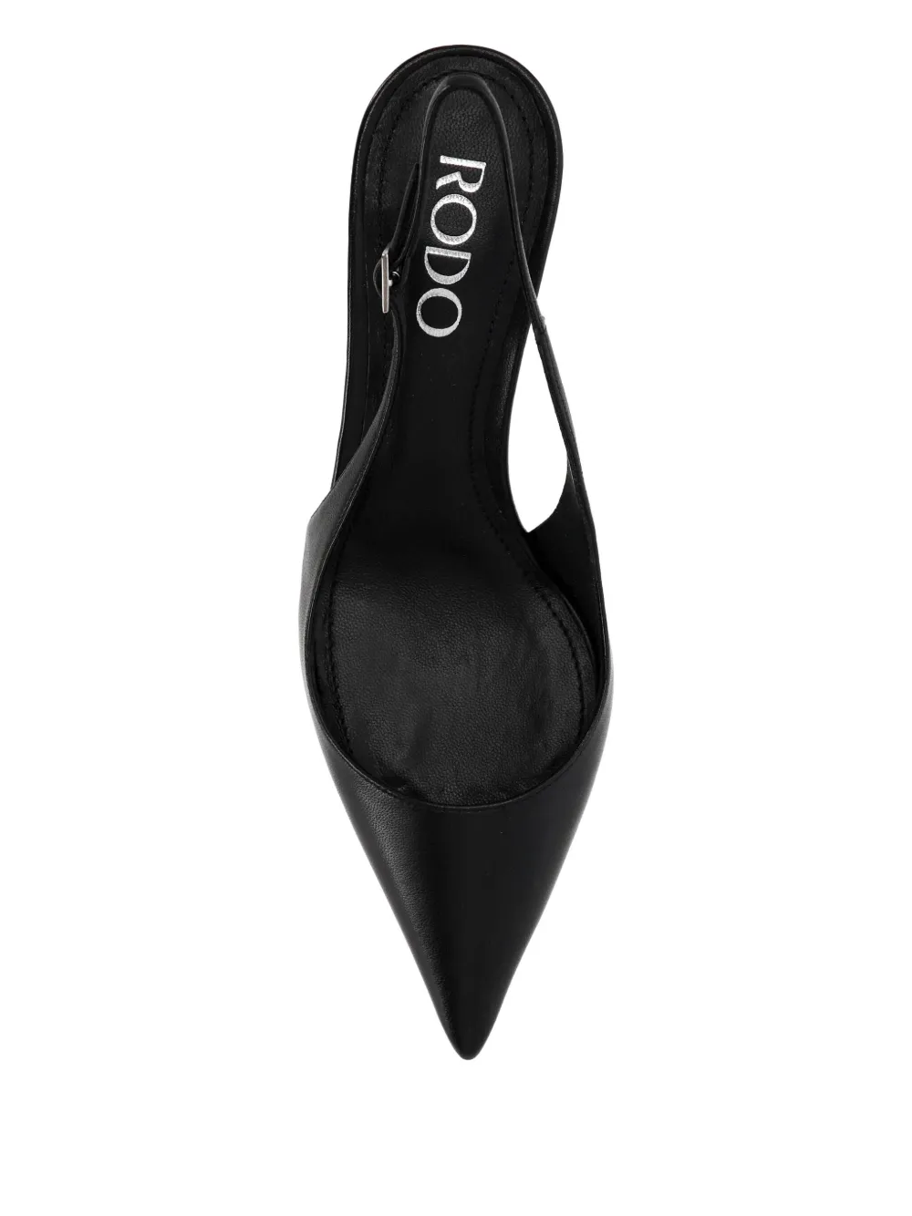 Rodo Leren slingback pumps Zwart