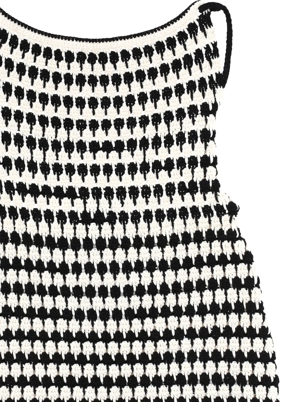 Giuseppe Di Morabito Gehaakte geruite jurk Zwart