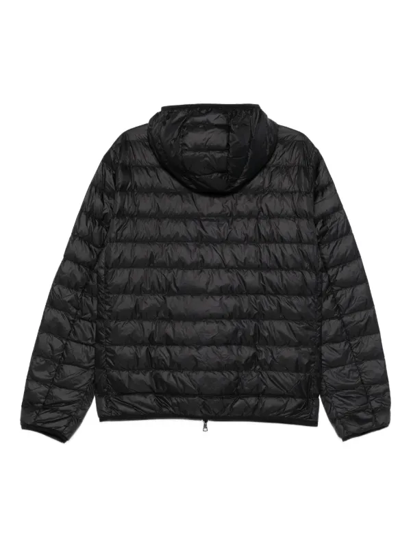 Ea7 Emporio Armani Hooded Quilted Jacket | Black | FARFETCH GE