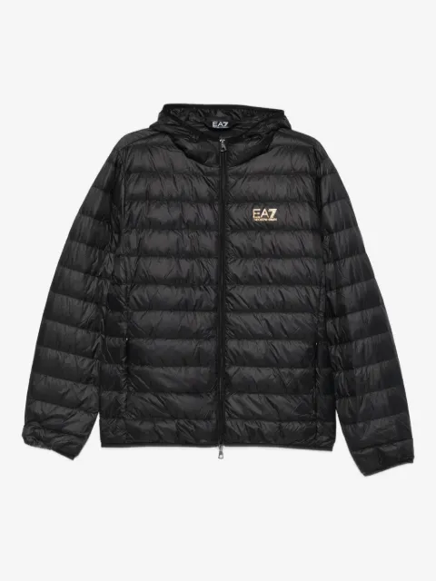 Ea7 Emporio Armani chamarra capitonada con capucha