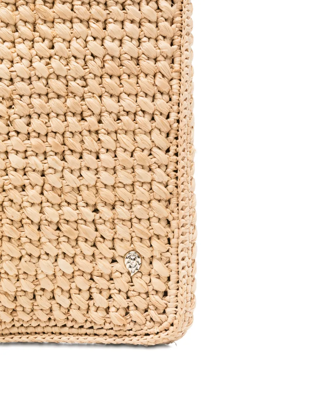 Helen Kaminski Raffia Leather-trimmed Shoulder Bag In Neutral