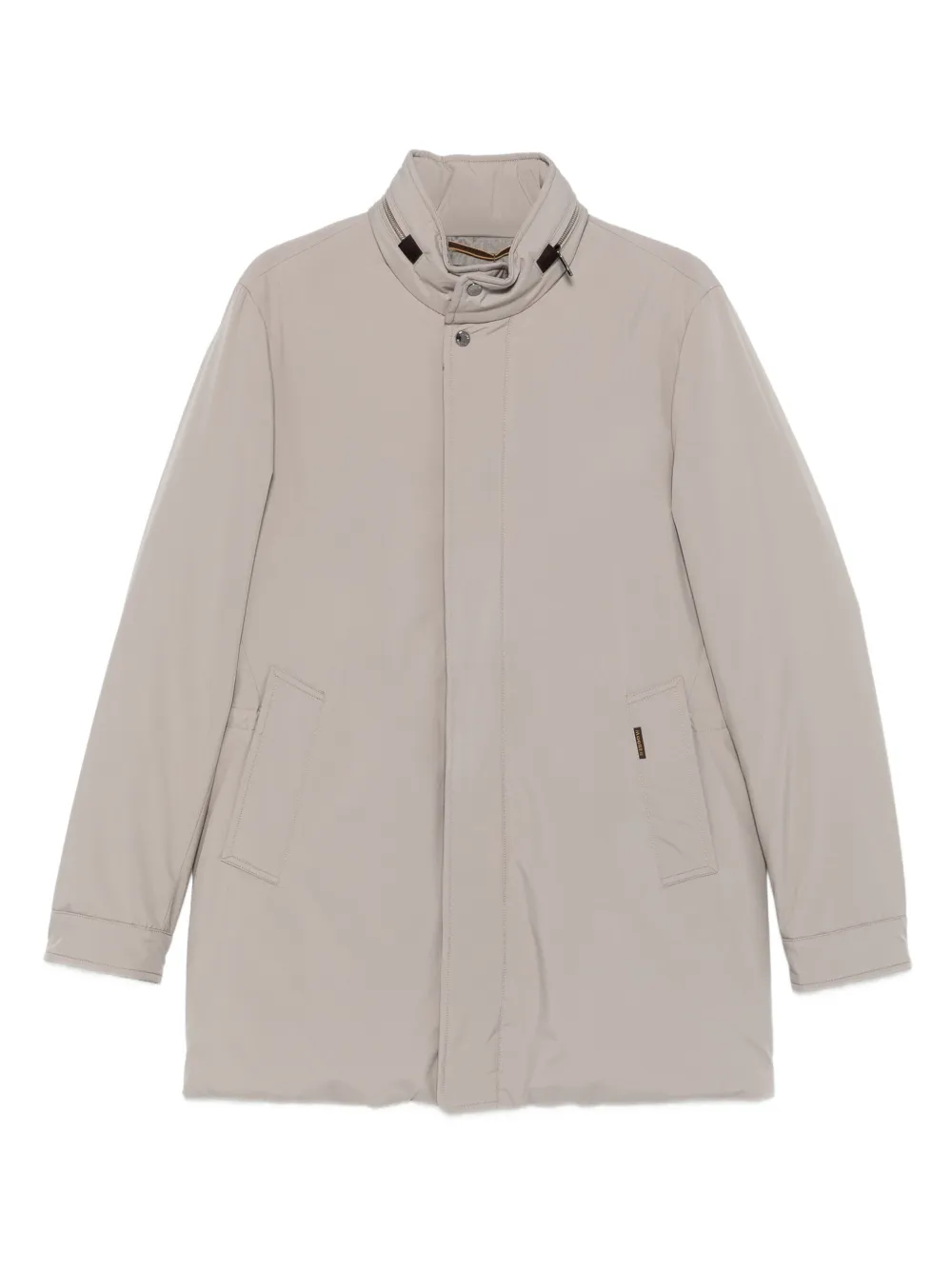 Moorer high-neck buttoned coat | Neutrals | Image 1