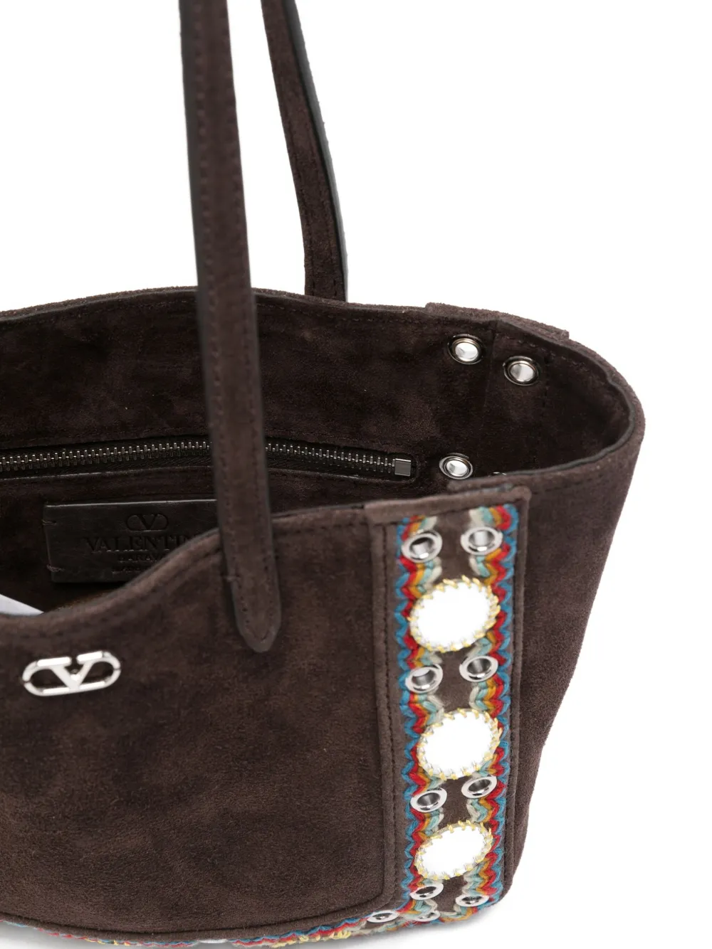 Valentino Brown Nellcote Tote In Brown