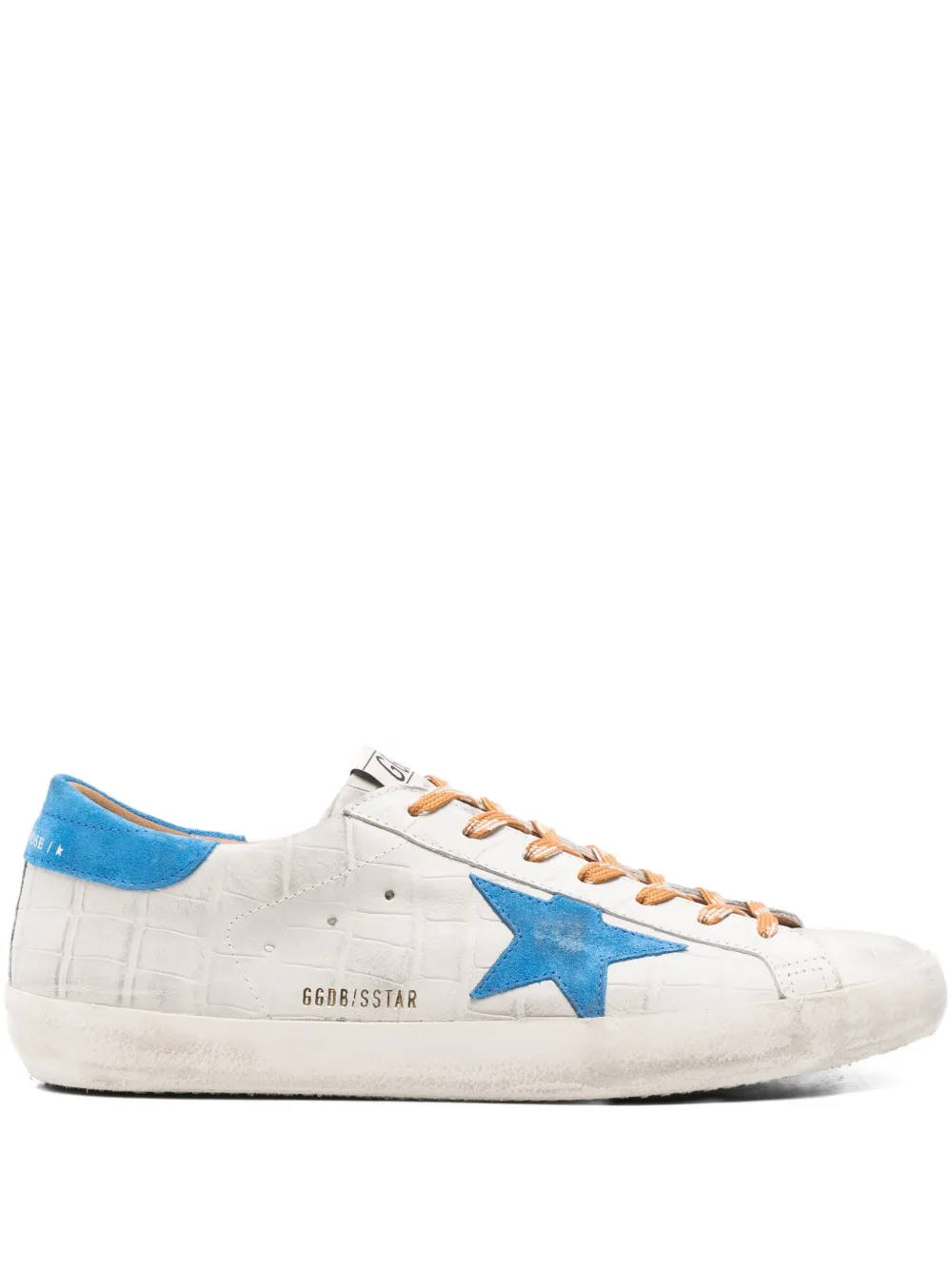 Golden Goose crocodile-effect star low-top sneakers Grey