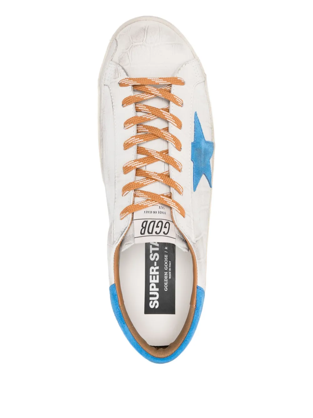 Golden Goose Low-top sneakers met krokodillen-reliëf en ster Grijs
