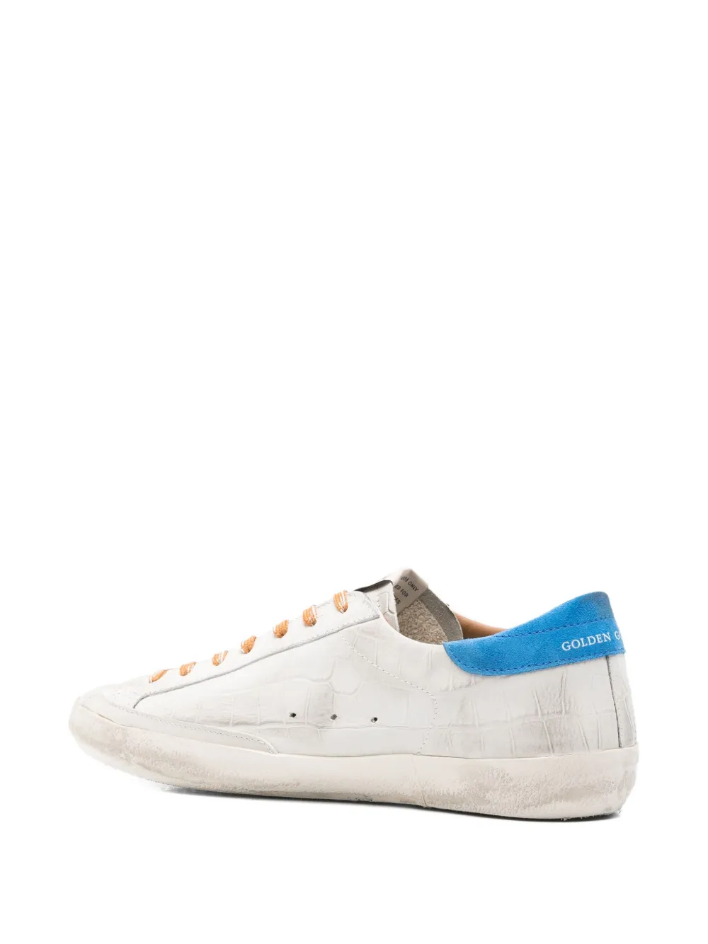 Golden Goose Low-top sneakers met krokodillen-reliëf en ster Grijs