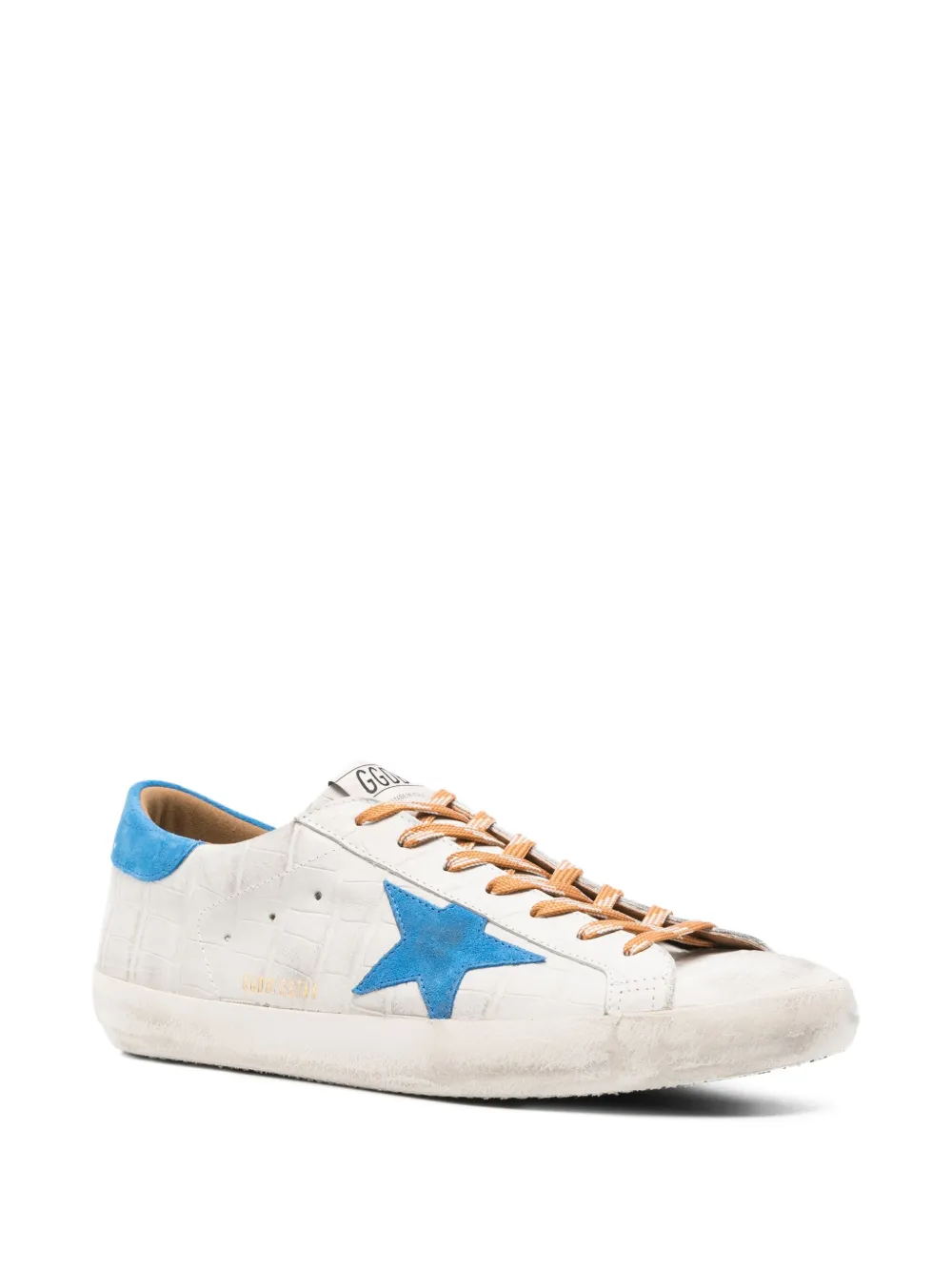 Golden Goose Low-top sneakers met krokodillen-reliëf en ster Grijs