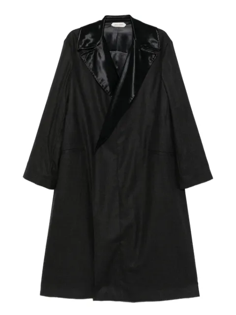 Alberta Ferretti satin-lapels wool coat