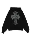 MISBHV cross-appliqué cotton hoodie - Black