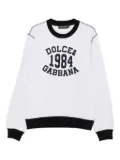 Dolce & Gabbana logo-embroidered crew-neck sweatshirt - Grey