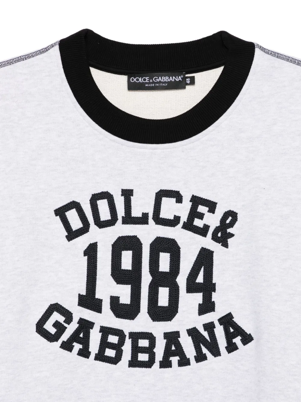 Dolce & Gabbana Sweater met geborduurd logo Grijs