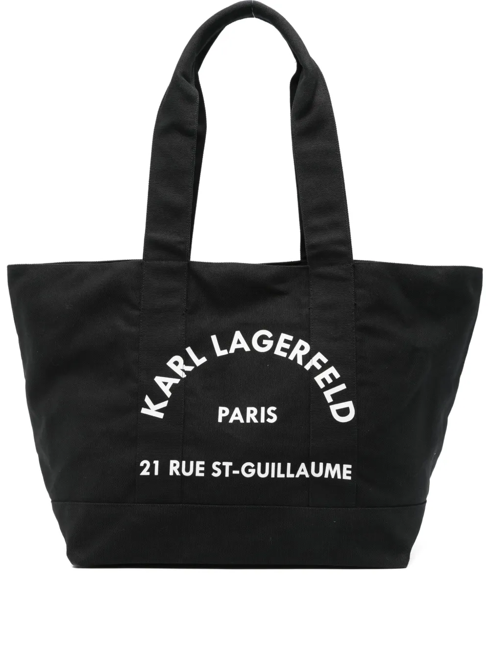 Karl Lagerfeld Logo-print Tote Bag In Black