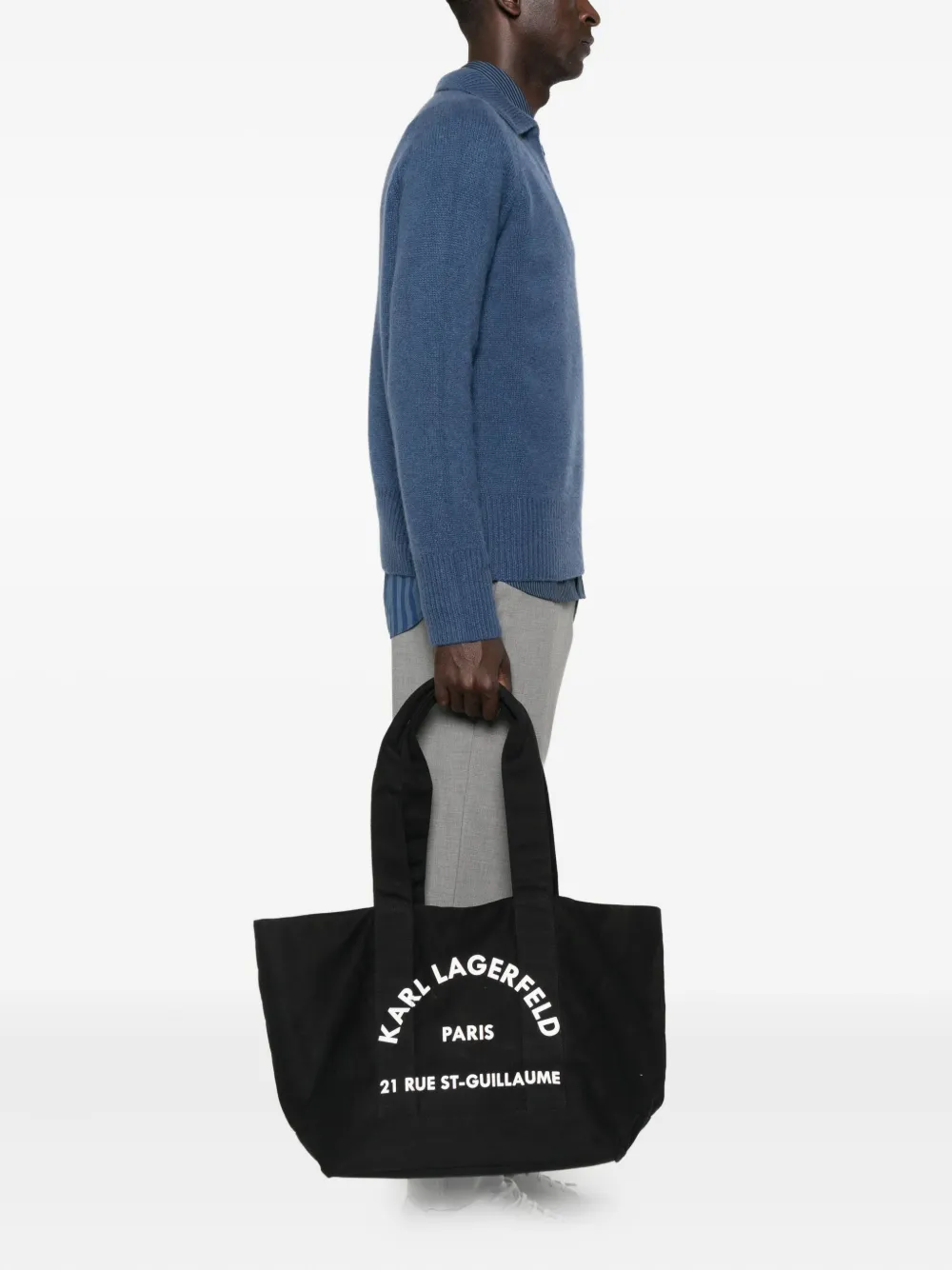 Karl Lagerfeld Logo-print Tote Bag In Black