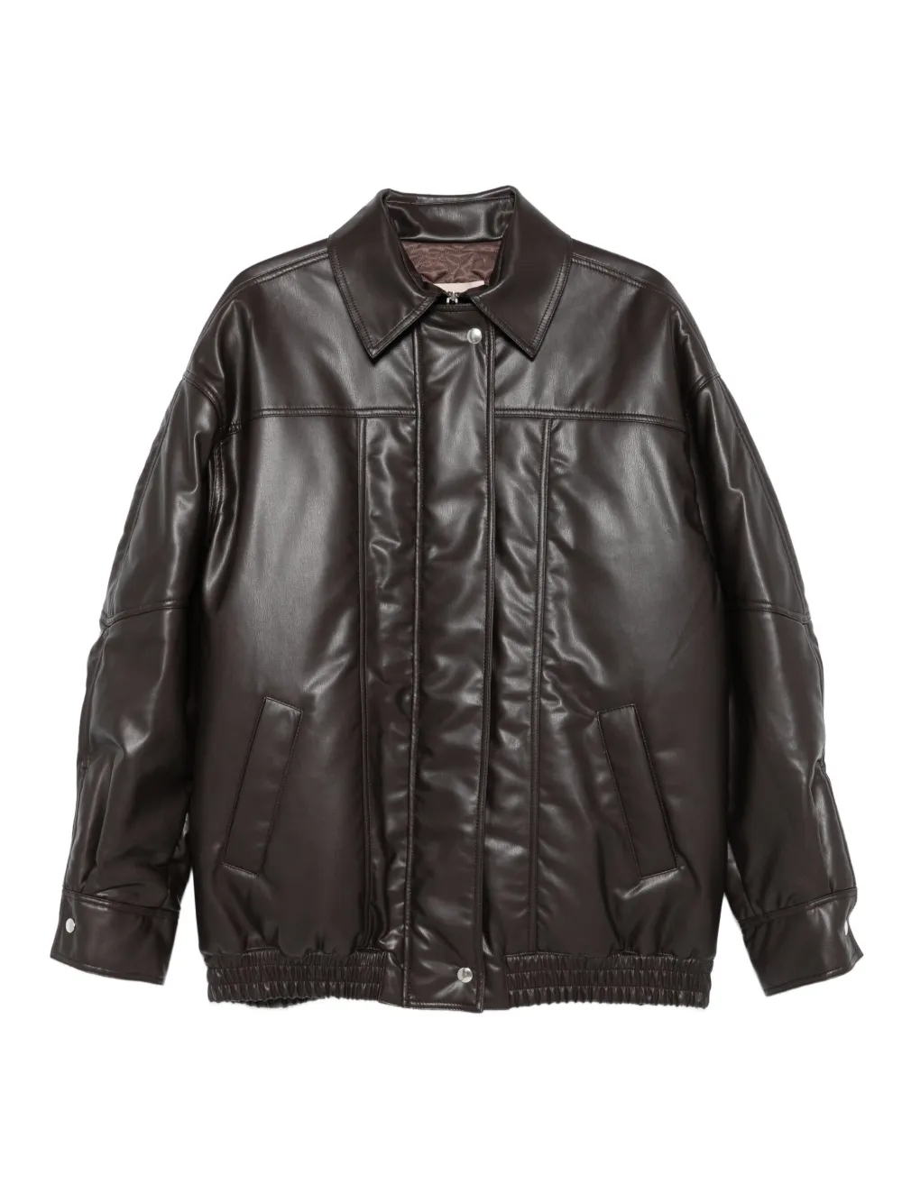 Aniye By button-fastening bomber jacket | Brown | Image 1