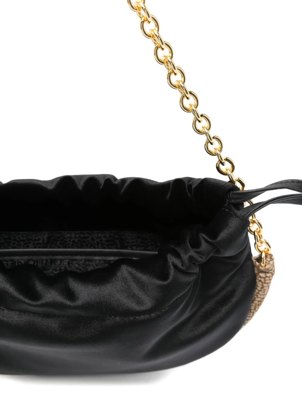 Borbonese Mini Coquille Shoulder Bag In Black