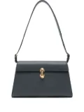 Savette clasp-fastening leather shoulder bag - Blue