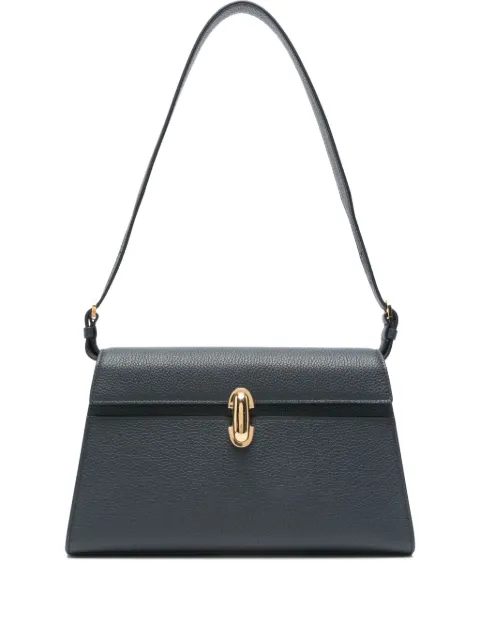 Savette  clasp-fastening leather shoulder bag