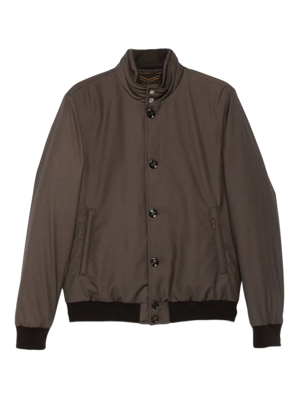 Moorer Janos-Pum button-fastening ribbed-cuff bomber jacket | Brown | Image 1