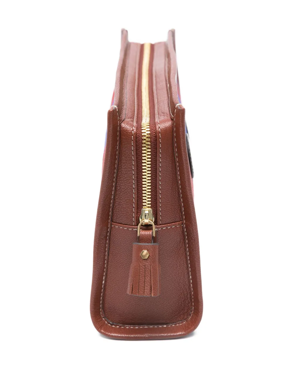 Anya Hindmarch Gestreepte clutch Rood