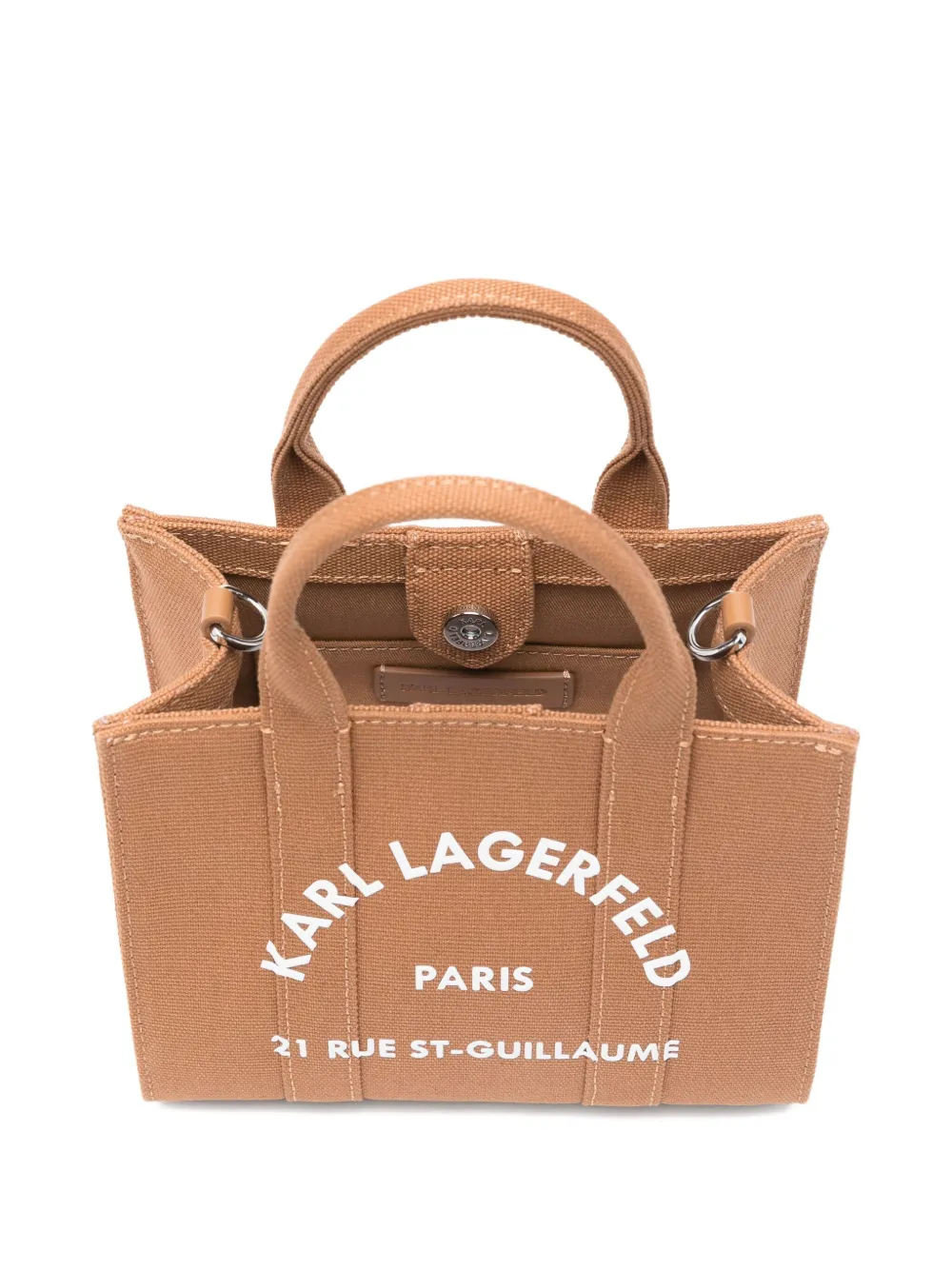 Karl Lagerfeld Mini Rue St-guillaume Tote Bag In Brown
