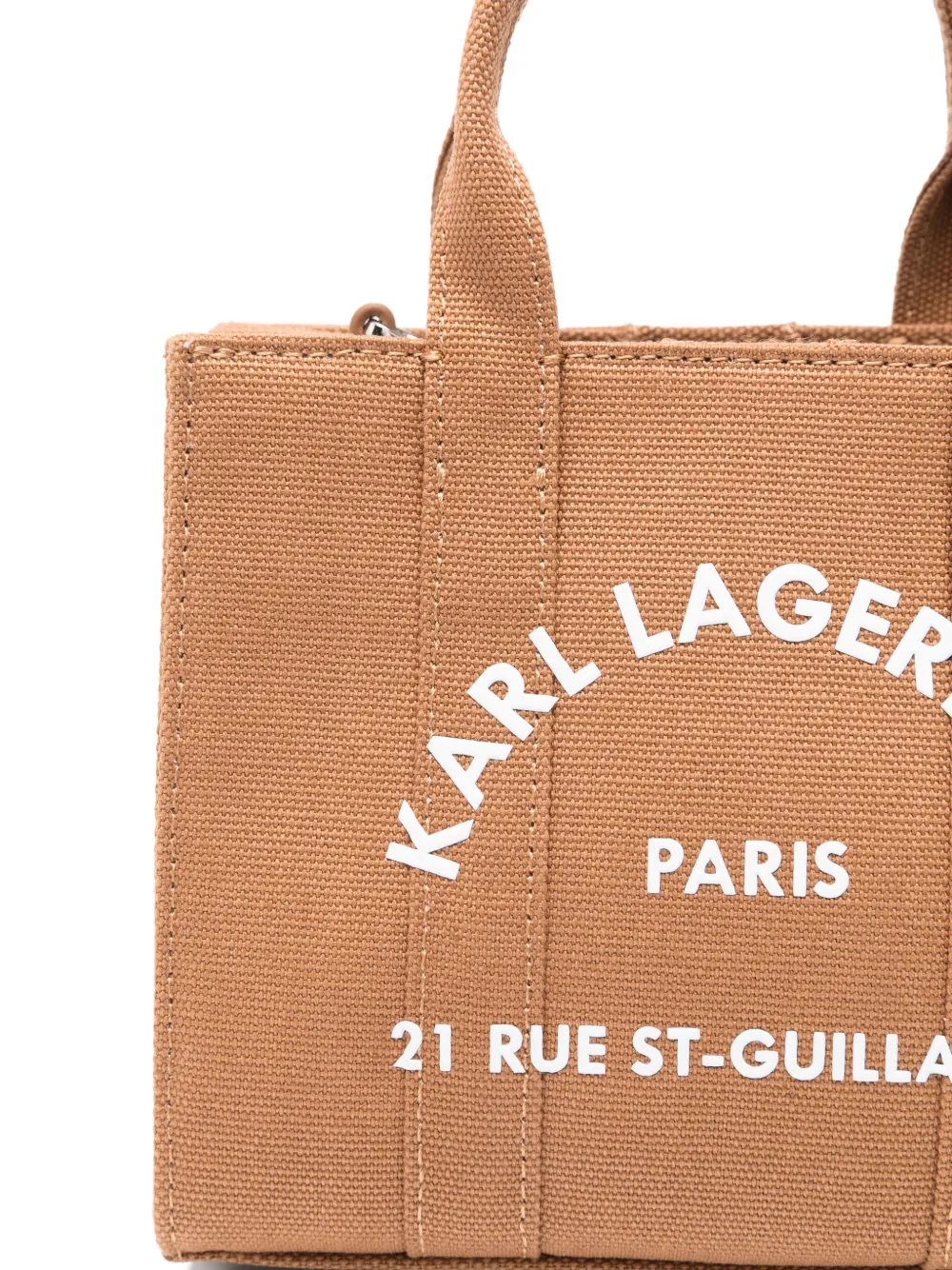 Karl Lagerfeld Mini Rue St-guillaume Tote Bag In Brown