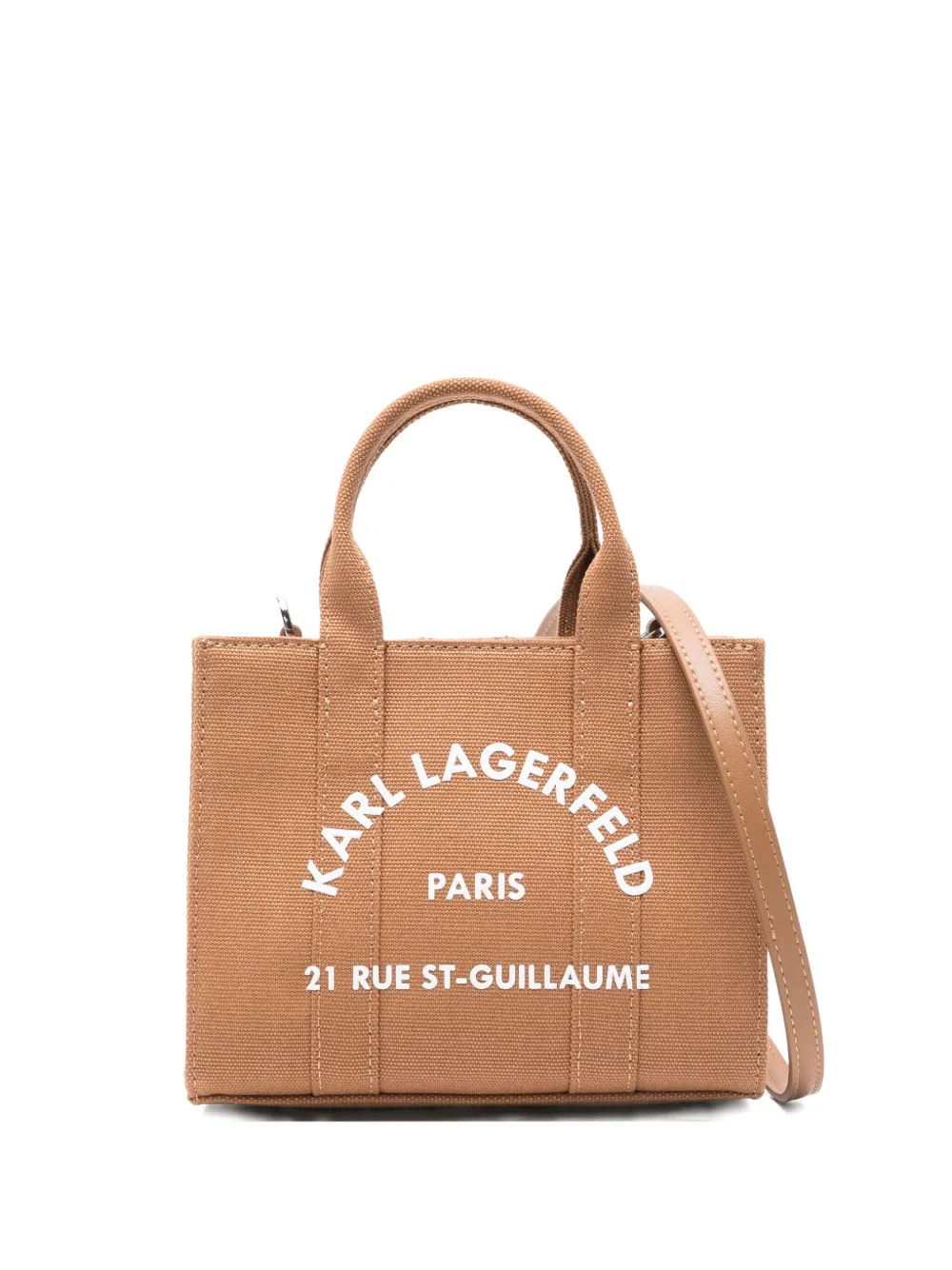 Karl Lagerfeld Mini Rue St-guillaume Tote Bag In Brown
