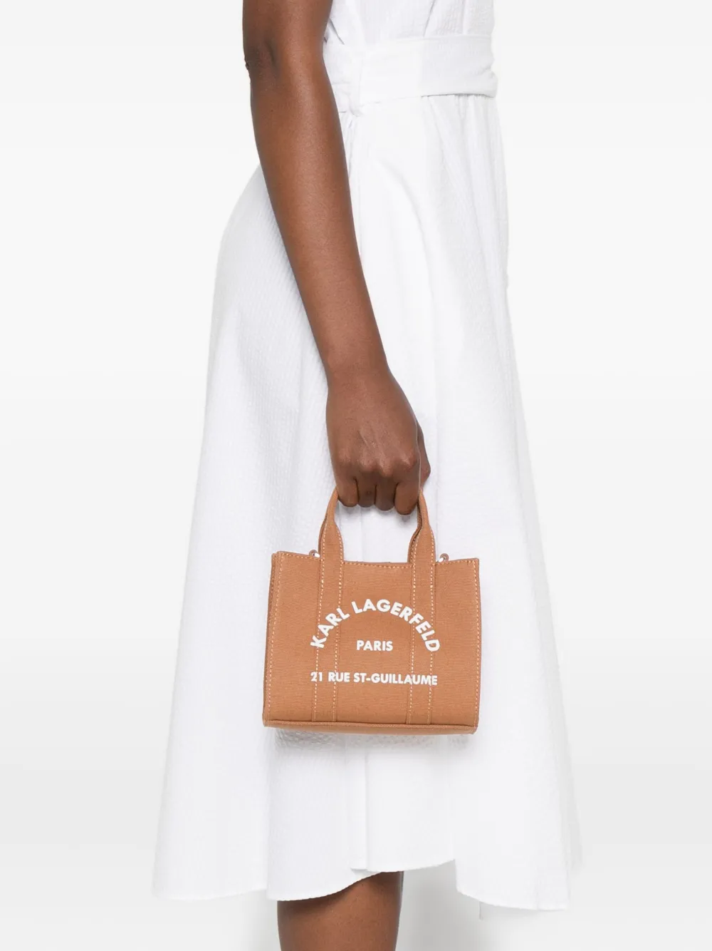 Karl Lagerfeld mini Rue St-Guillaume tote bag - Bruin