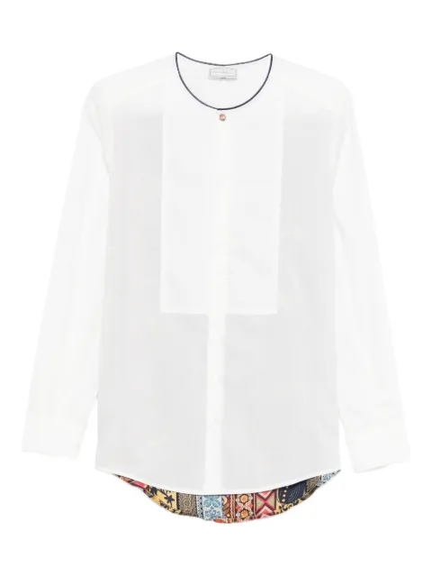 Pierre-Louis Mascia patterned-insert long-sleeve shirt