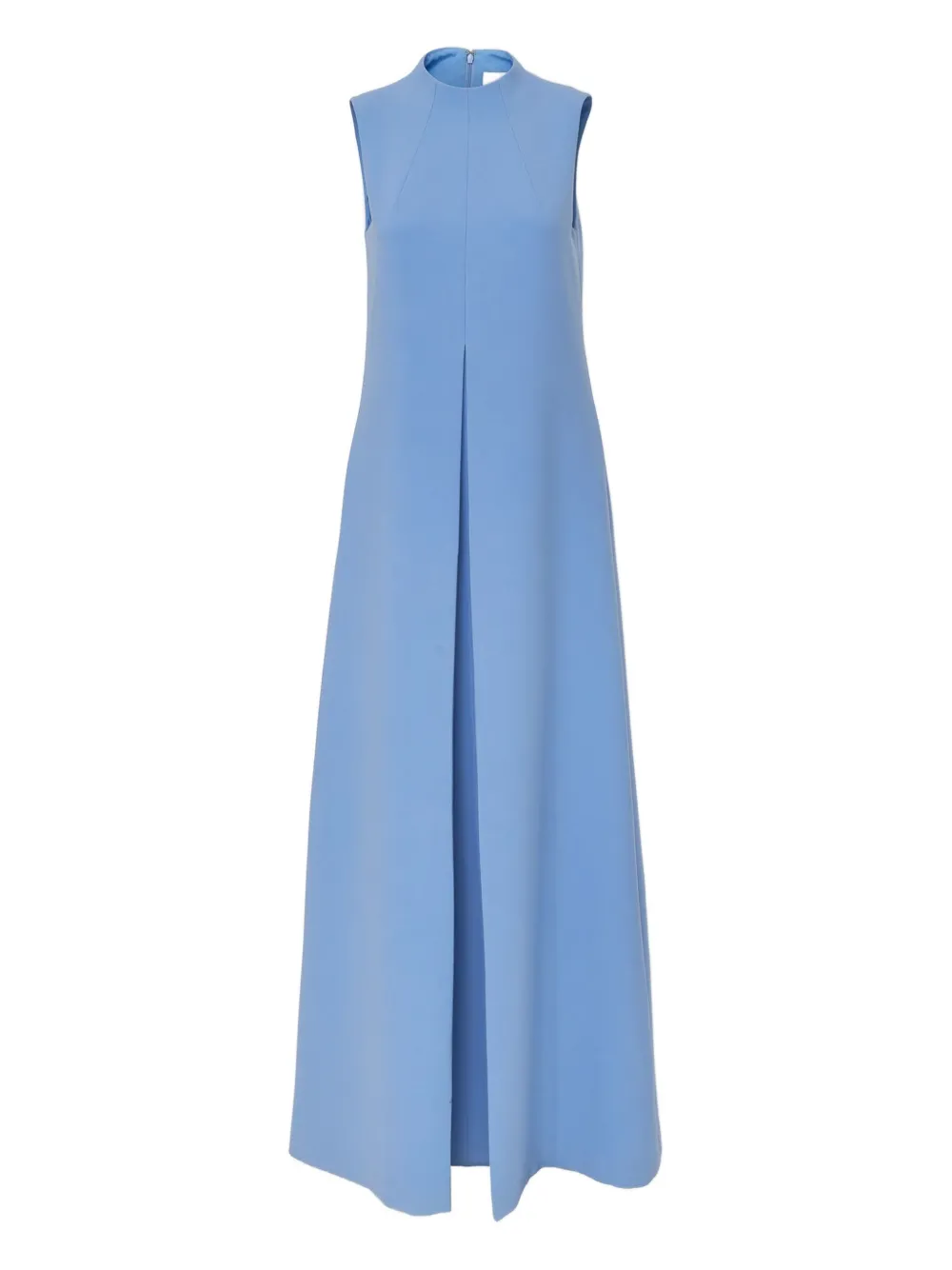 Carolina Herrera box-pleat gown Blauw