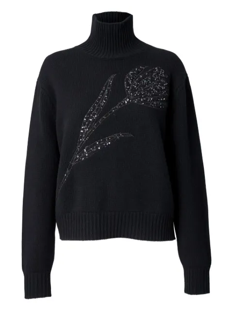 Carolina Herrera sequin-embellished turtleneck sweater
