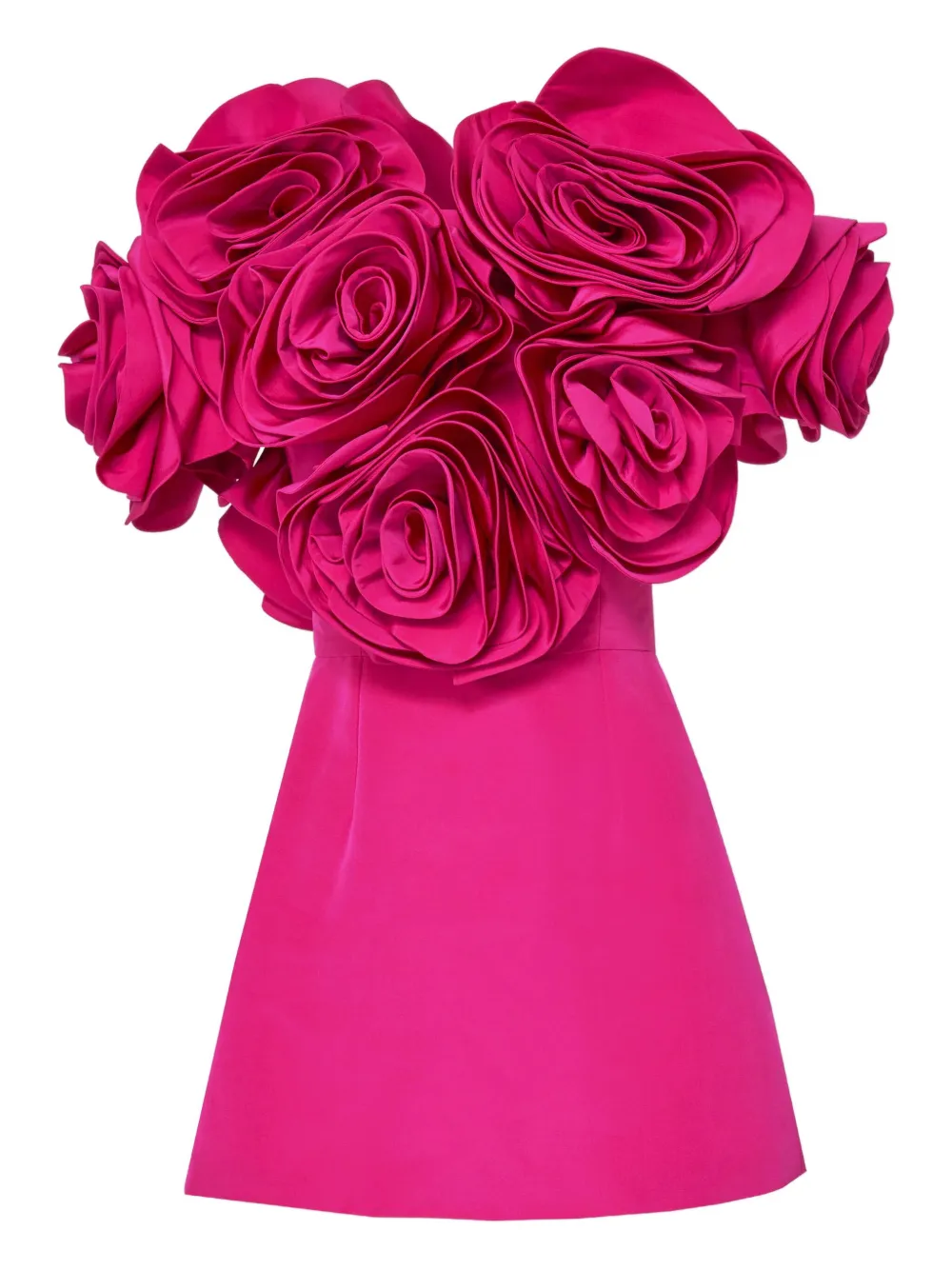 Carolina Herrera Rose-embellished Mini Dress In Pink