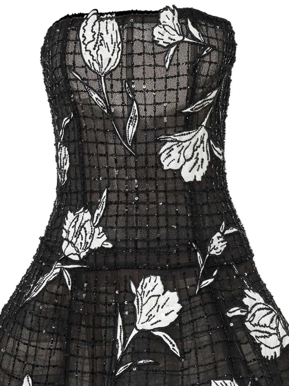 Carolina Herrera floral-embroidered tulle cage dress | Evening Dresses | Image 2