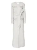 Carolina Herrera rhinestone tweed coat - White