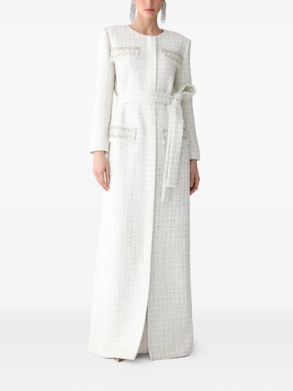 Carolina Herrera rhinestone tweed coat | Single Breasted Coats | Image 2
