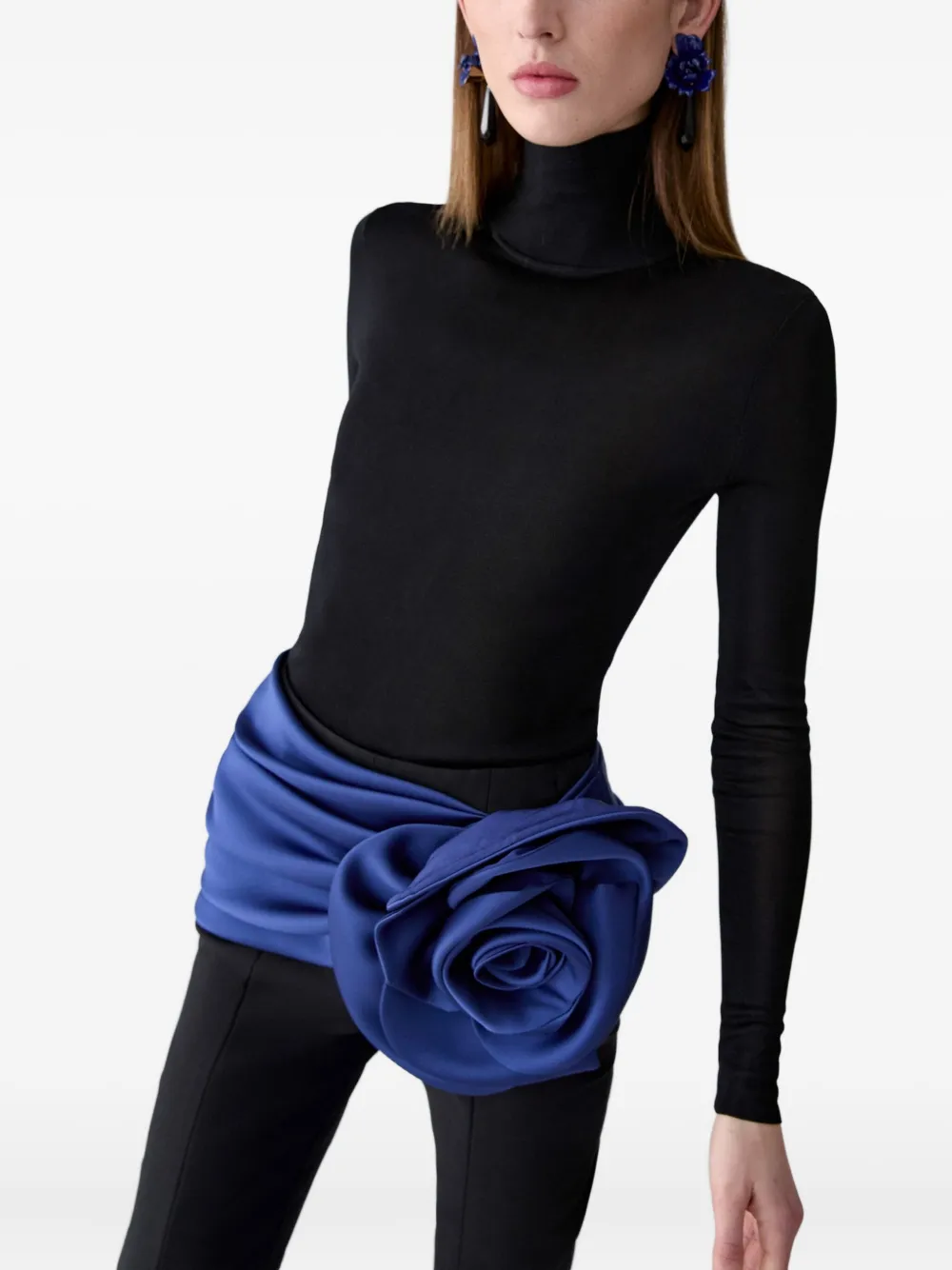 Carolina Herrera Turtleneck Long-sleeve Sweater In Black