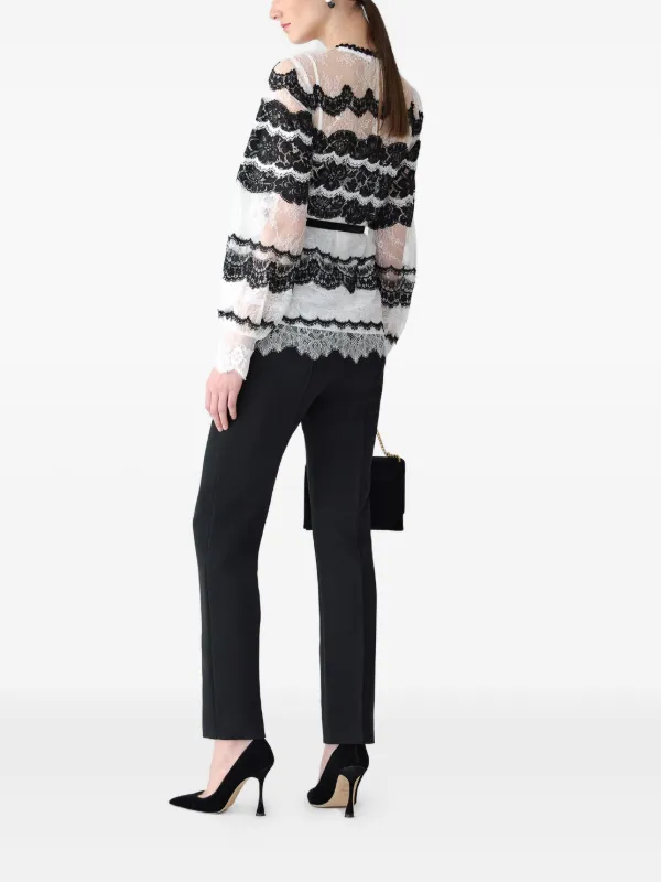 Carolina Herrera レースディテール トップ | ホワイト | FARFETCH JP