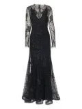 Carolina Herrera embroidered-tulle trumpet gown - Black