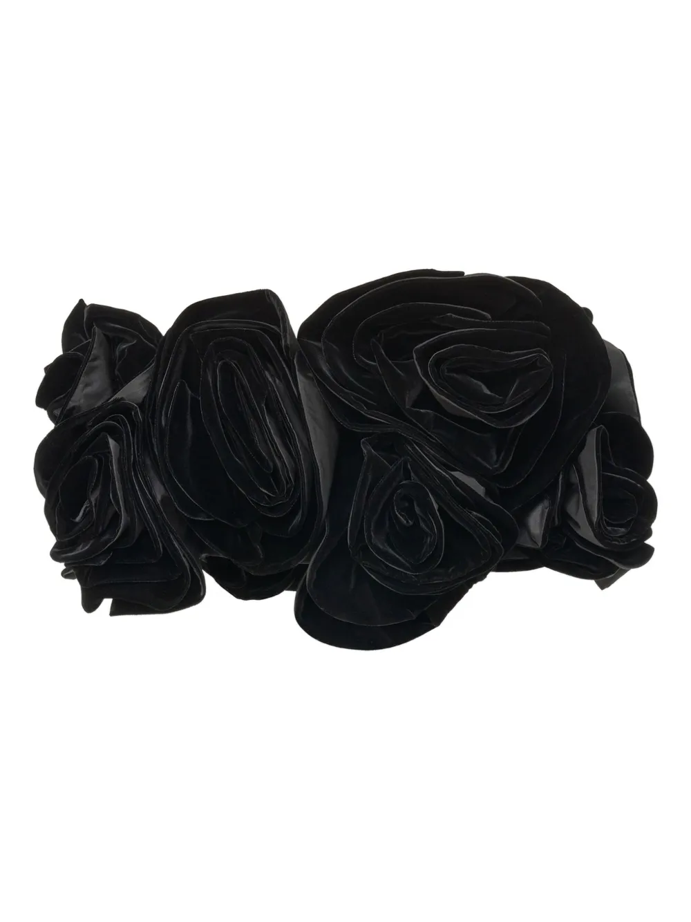 Carolina Herrera Rose-embellished Bandeau Top In Black
