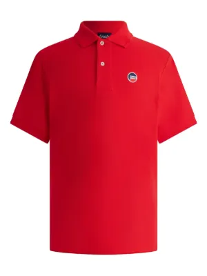 Dolce & Gabbana Camisa Polo Com Placa De Logo | Vermelho | FARFETCH BR