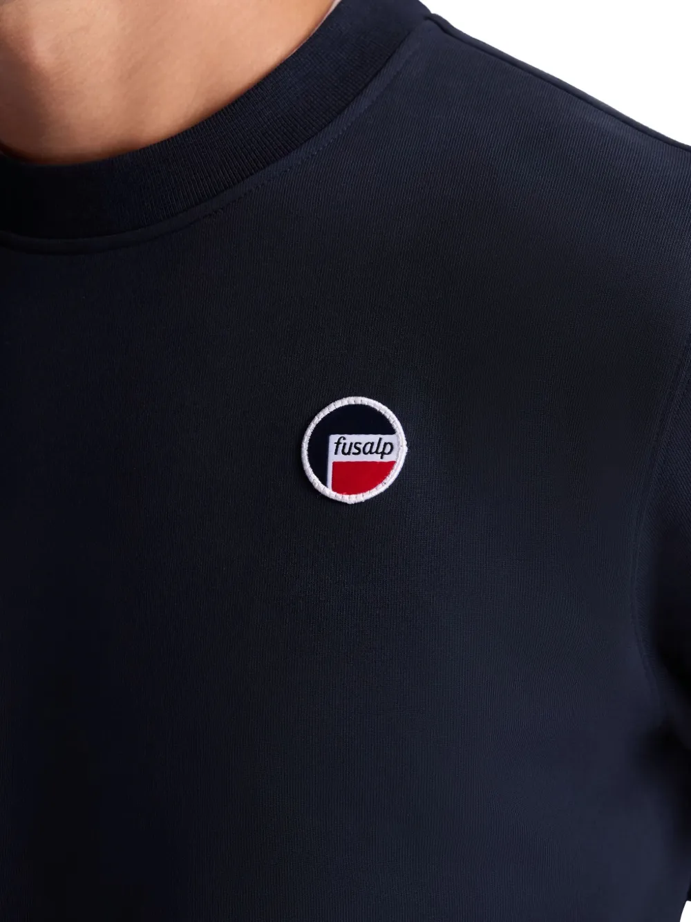 Fusalp Sweater met ronde hals en logo Blauw